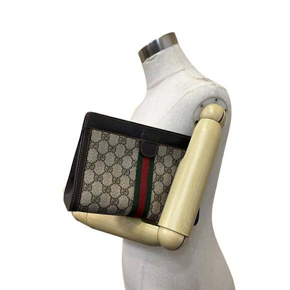 GUCCI Sherry Line GG Clutch Bag/Second Bag, Brown, Unisex - Picture 13 of 13